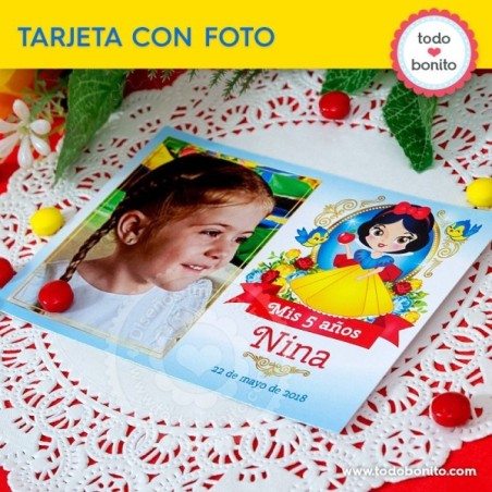 Blanca Nieves: tarjeta con foto