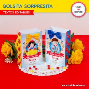 Blanca Nieves: bolsa sorpresita para imprimir