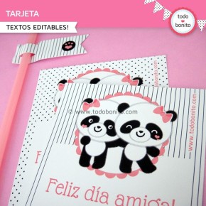 Pandita: tarjetas o invitaciones