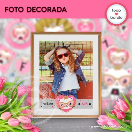 Gatita princesa cool: foto decorada