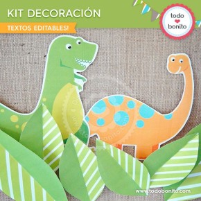 Dinosaurios: decoración de fiesta para imprimir