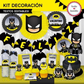 Batman: decoración de fiesta para imprimir