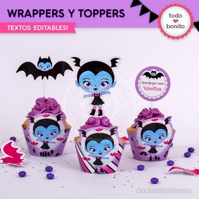 Vampirina: wrappers y toppers