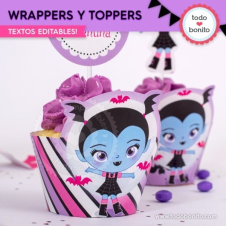 Vampirina: wrappers y toppers