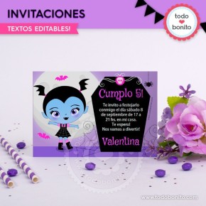 Vampirina: tarjeta invitación