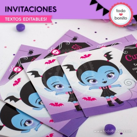 Vampirina: tarjeta invitación