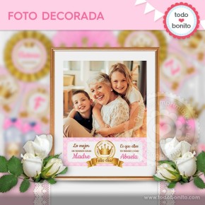 Coronita rosa: foto decorada día de la madre