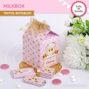 Coronita rosa: cajita milkbox