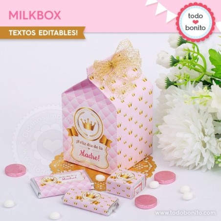 Coronita rosa: cajita milkbox