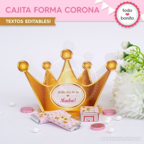 Coronita rosa: cajita con forma