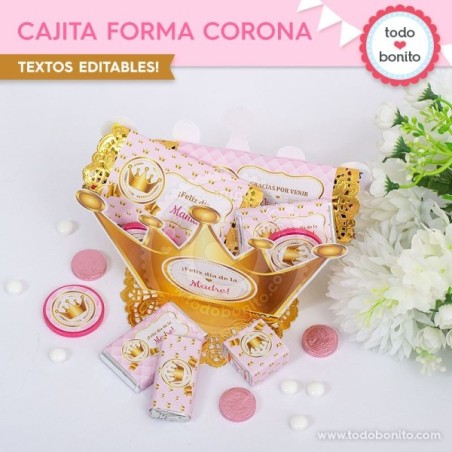 Coronita rosa: cajita con forma