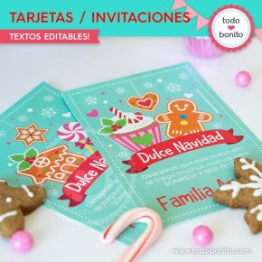 Dulce Navidad: tarjetas/invitaciones