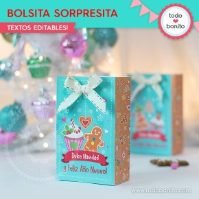 Dulce Navidad: bolsa sorpresita para imprimir