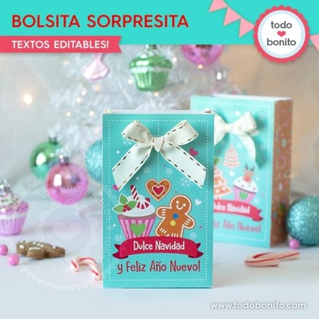 Dulce Navidad: bolsa sorpresita para imprimir