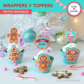 Dulce Navidad: wrappers y toppers