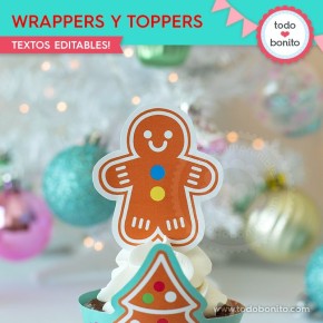 Dulce Navidad: wrappers y toppers