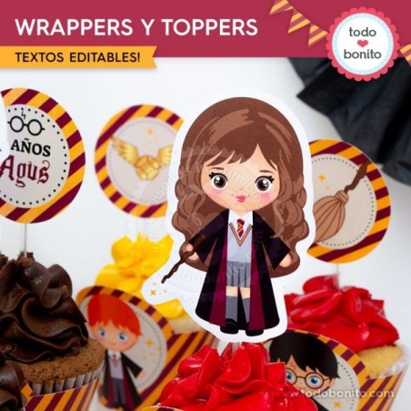 Harry Potter: wrappers y toppers