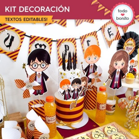 Harry Potter: kit imprimible decoración de fiesta