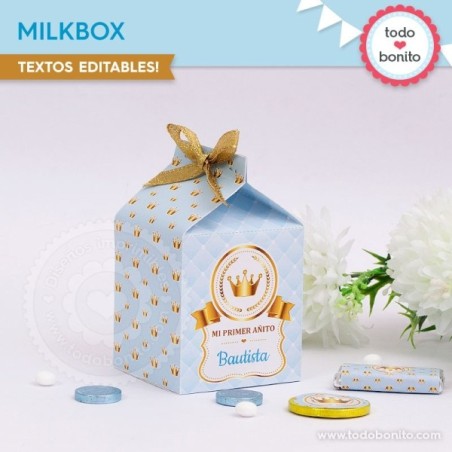 Coronita celeste: cajita milkbox