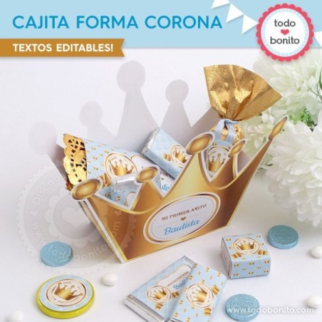 Coronita celeste: cajita con forma