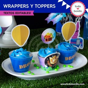 Fortnite:  wrappers y toppers cupcakes