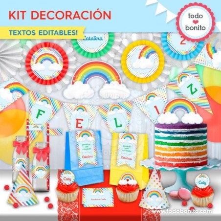 Arcoiris: kit imprimible...