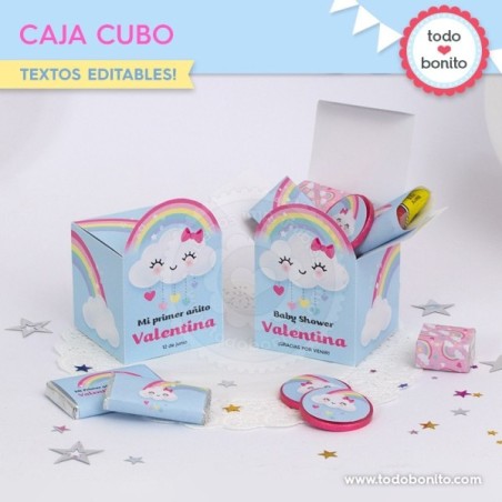 Lluvia de amor: cajitas cubo