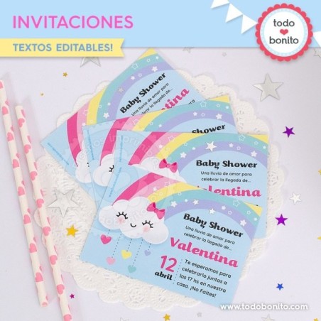 Lluvia de amor: tarjeta invitación