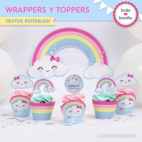 Lluvia de amor: wrappers y toppers