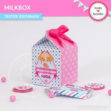 Cachorros Skye: cajita milkbox