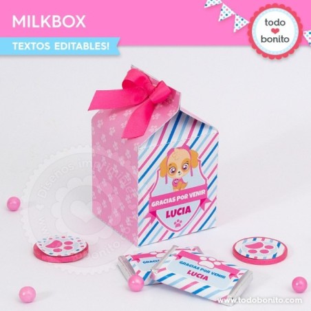 Cachorros Skye: cajita milkbox