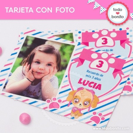 Cachorros Skye: tarjeta con foto