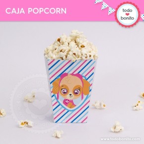 Cachorros Skye: caja popcorn para imprimir