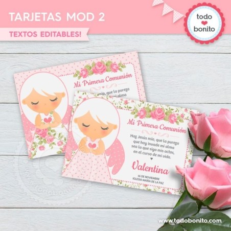 Shabby Chic Rosa: estampita religiosa MOD 2