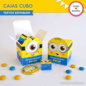 Minions: cajitas cubo