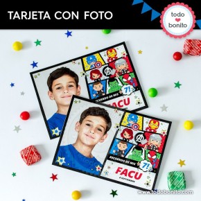 Avengers: tarjeta con foto