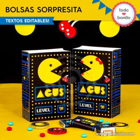 Pacman: bolsa sorpresita para imprimir