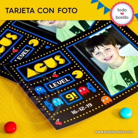 Pacman: tarjeta con foto