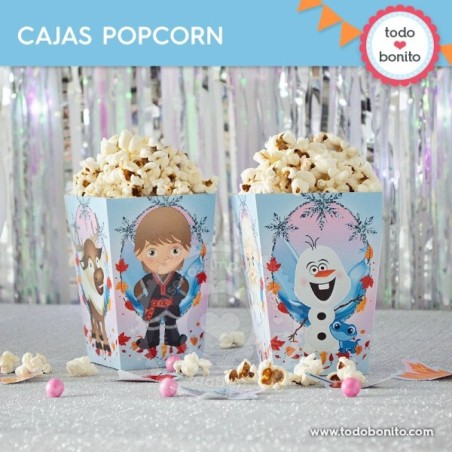 Frozen 2: caja popcorn para imprimir