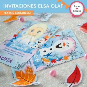 Frozen 2: invitación imprimible y digital MOD Elsa