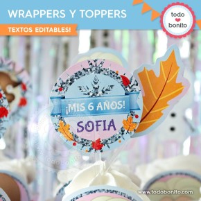 Frozen 2: wrappers y toppers para cupcakes