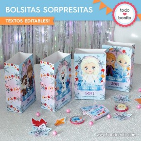 Frozen 2: bolsa sorpresita para imprimir