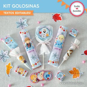 Frozen 2: kit etiquetas de golosinas