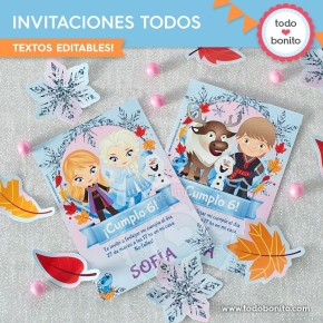 Frozen 2: invitación imprimible y digital MOD  todos