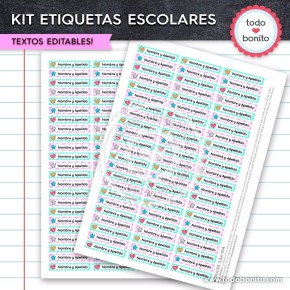 LOL: Kit etiquetas escolares