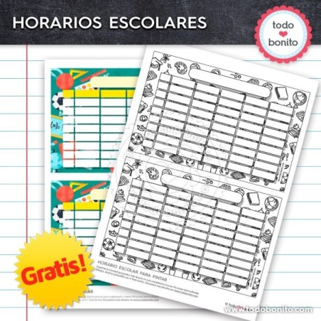 *GRATIS * Horario escolar