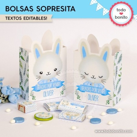 Conejito: bolsas sorpresita para imprimir