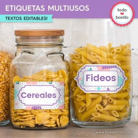 Moderno: etiquetas multiusos