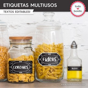 Pizarra: etiquetas multiusos