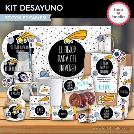 Universo: kit imprimible desayuno